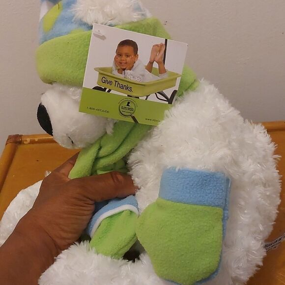 Hugfun Hug Fun Winter Teddy Bear Color Block Scarf Hat Plush Stuffed Animal - Picture 2 of 6